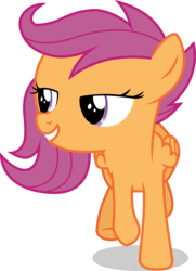 Size: 2196x3038 | Tagged: safe, artist:tomfraggle, scootaloo, pegasus, pony, crusaders of the lost mark, g4, female, high res, light of your cutie mark, running, simple background, solo, transparent background, vector