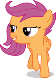 Size: 2196x3038 | Tagged: safe, artist:tomfraggle, scootaloo, pegasus, pony, crusaders of the lost mark, g4, my little pony: friendship is magic, female, high res, light of your cutie mark, running, simple background, solo, transparent background, vector