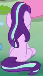 Size: 248x438 | Tagged: safe, screencap, starlight glimmer, pony, unicorn, g4, to change a changeling, female, mare, rear view, sitting, solo