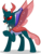 Size: 894x1163 | Tagged: safe, artist:mlp-trailgrazer, pharynx, changedling, changeling, g4, my little pony: friendship is magic, to change a changeling, fangs, forked tongue, prince pharynx, raised hoof, simple background, solo, tongue out, transparent background, vector