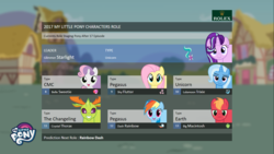 Size: 1366x768 | Tagged: safe, rainbow dash, starlight glimmer, thorax, trixie, changedling, changeling, g4, season 7, current events, king thorax, points