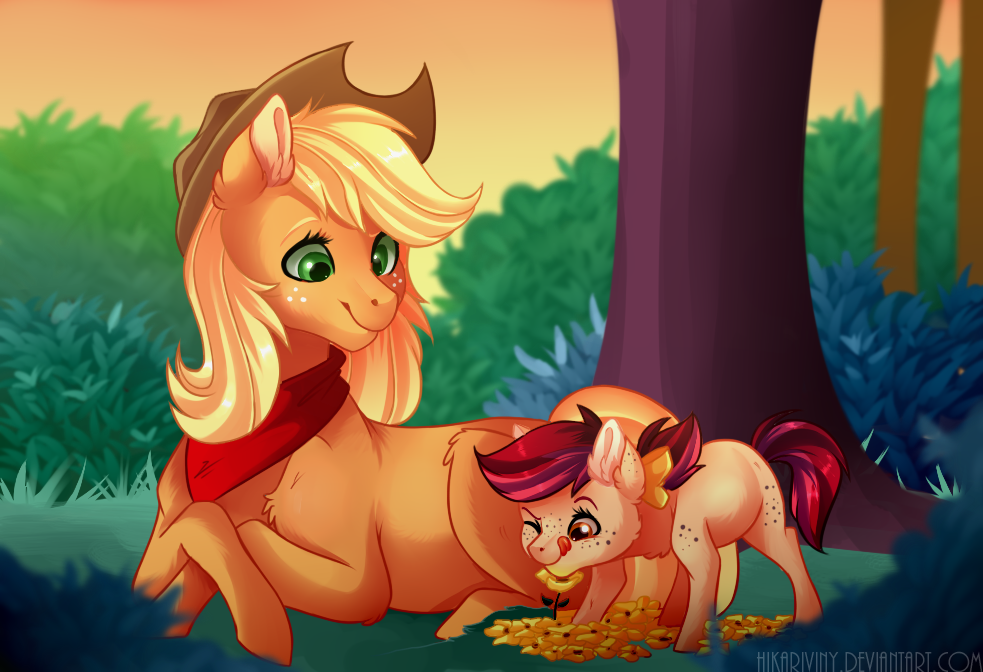 Safe Artist Hikariviny Applejack Oc Earth Pony Pony