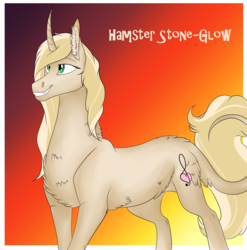 Size: 2832x2870 | Tagged: safe, artist:neonaarts, oc, oc only, oc:hamster stone-glow, pony, high res