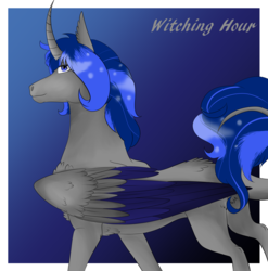 Size: 2832x2870 | Tagged: safe, artist:neonaarts, oc, oc only, oc:witching hour, alicorn, pony, alicorn oc, high res