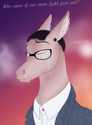 Size: 3261x4449 | Tagged: safe, artist:neonaarts, pony, chester bennington, in memoriam, in memory