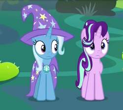 Size: 742x666 | Tagged: safe, screencap, starlight glimmer, trixie, pony, g4, to change a changeling