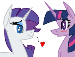 Size: 1024x768 | Tagged: safe, artist:parkerthepegasister, rarity, twilight sparkle, alicorn, pony, g4, female, lesbian, ship:rarilight, shipping, twilight sparkle (alicorn)