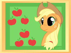 Size: 6400x4800 | Tagged: safe, artist:casyx3, applejack, earth pony, pony, g4, absurd resolution, bust, female, portrait, solo