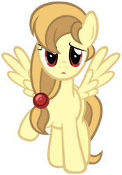 Size: 405x580 | Tagged: safe, artist:comfydove, oc, oc only, oc:alice goldenfeather, pegasus, pony, g4, female, mare, simple background, solo, transparent background, vector