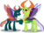 Size: 3809x2860 | Tagged: safe, artist:vector-brony, pharynx, thorax, changedling, changeling, g4, to change a changeling, brotherhood, brotherly love, brothers, changedling brothers, changeling king, high res, king thorax, male, open mouth, prince pharynx, sibling, sibling love, siblings, simple background, smiling, stop hitting yourself, transparent background, vector