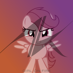 Size: 800x800 | Tagged: dead source, safe, artist:firestorm-can, artist:penguinsn1fan, scootaloo, pony, g4, album, album cover, alicia keys, cover, female, parody, ponified, ponified album cover, solo