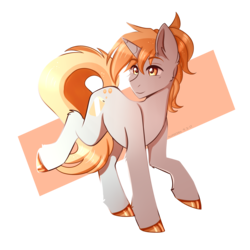 Size: 3000x3000 | Tagged: safe, artist:kurochhi, oc, oc only, oc:orange passion, pony, unicorn, high res, male, solo, stallion, unshorn fetlocks