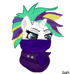 Size: 769x806 | Tagged: safe, artist:sunnzio, rarity, pony, g4, alternate hairstyle, punk, raripunk, solo