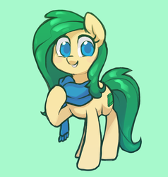 Size: 885x930 | Tagged: safe, artist:dawnfire, oc, oc only, oc:viridian drop, pony, clothes, commission, scarf