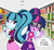 Size: 900x836 | Tagged: dead source, safe, artist:wubcakeva, sci-twi, sonata dusk, twilight sparkle, equestria girls, g4, my little pony equestria girls: rainbow rocks, blushing, clothes, dialogue, female, glasses, grocery store, lesbian, ship:sci-twinata, ship:twinata, shipping, smiling, speech bubble