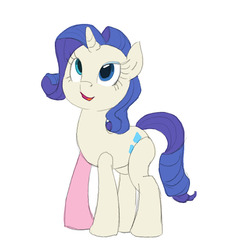 Size: 802x835 | Tagged: safe, artist:carnifex, rarity, oc, oc only, oc:rare, pony, unicorn, bootleg, fanfic, fanfic art, female, mare, mismatched eyes, simple background, solo, white background