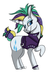 Size: 682x926 | Tagged: safe, artist:aquasongmlp1, rarity, pony, unicorn, g4, it isn't the mane thing about you, alternate hairstyle, female, looking at you, mare, punk, raripunk, simple background, solo, transparent background