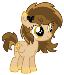 Size: 1111x1303 | Tagged: safe, artist:monkfishyadopts, oc, oc only, oc:caramel stars, pegasus, pony, g4, adoptable, base used, bow, chest fluff, ear fluff, female, filly, freckles, simple background, solo, transparent background