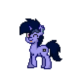 Size: 640x640 | Tagged: safe, artist:php142, edit, oc, oc only, oc:purple flix, pony, pony town, :p, looking at you, one eye closed, simple background, solo, tongue out, transparent background, wink