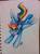 Size: 650x886 | Tagged: safe, artist:ivory crescent, rainbow dash, g4, female, looking at you, simple background, smiling, solo, spread legs, spread wings, spreading, traditional art, white background, wings