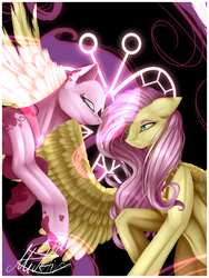 Size: 1200x1600 | Tagged: safe, artist:midfire, fluttershy, pegasus, pony, g4, element of kindness, female, mare, smiling, spirit