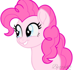 Size: 1024x980 | Tagged: safe, artist:bezziie, pinkie pie, pony, g4, my little pony: the movie, female, movie accurate, simple background, smiling, solo, transparent background