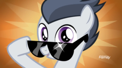 Size: 1920x1080 | Tagged: safe, screencap, rumble, g4, marks and recreation, blank flanks forever, colt, cool, discovery family logo, foal, male, sunglasses