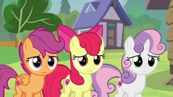Size: 1920x1080 | Tagged: safe, screencap, apple bloom, scootaloo, sweetie belle, g4, marks and recreation, cutie mark crusaders