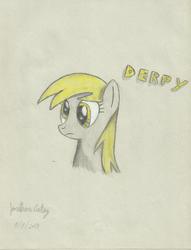 Size: 1675x2192 | Tagged: safe, artist:jonathancortez-66, derpy hooves, g4, female, solo, traditional art