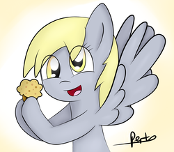 Size: 3077x2685 | Tagged: safe, artist:perhaps198, derpy hooves, g4, female, food, high res, muffin, solo