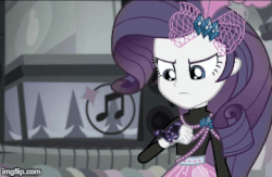 Size: 360x234 | Tagged: safe, artist:the-75th-hunger-game, edit, edited screencap, screencap, nightmare rarity, rarity, butterfly, eqg summertime shorts, equestria girls, g4, good vibes, akuma (miraculous ladybug), akumatized, animated, female, gif, hawk moth, imgflip, implied hawkmoth, miraculous ladybug, story included, this will not end well
