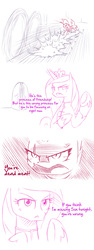 Size: 625x1661 | Tagged: safe, artist:raridashdoodles, princess cadance, tempest shadow, oc, oc:anon, comic:anon the movie, comic:anon the movie 2017, g4, my little pony: the movie, /mlp/, 4chan, clothes, comic, dialogue, simple background, white background