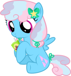 Size: 630x673 | Tagged: safe, artist:xenoneal, oc, oc only, oc:sugar cloud, pegasus, pony, .svg available, female, filly, juice, juice box, simple background, solo, svg, transparent background, vector