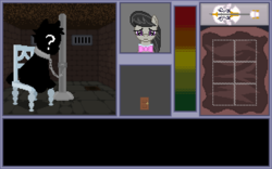 Size: 640x400 | Tagged: safe, artist:herooftime1000, octavia melody, earth pony, pony, octavia in the underworld's cello, g4, cello, chained, dungeon, imminent death, musical instrument, pixel art, prison, prisoner, sad