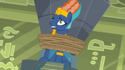 Size: 883x497 | Tagged: safe, screencap, prince hisan, somnambula, the sphinx, pegasus, pony, sphinx, daring done?, g4, angry, animated, butt, female, gif, male, mare, plot, stallion, stallion in distress