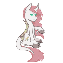 Size: 1000x1000 | Tagged: safe, artist:undergroundcat, oc, oc only, oc:twin lily, kirin, pony, female, mare, simple background, sitting, solo, transparent background
