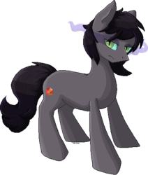 Size: 404x476 | Tagged: safe, artist:violentdreamsofmine, oc, oc only, oc:ruby reap, earth pony, pony, dark magic, female, magic, mare, simple background, solo, transparent background