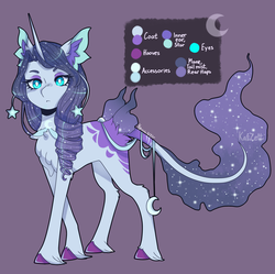 Size: 2543x2530 | Tagged: safe, artist:katzett, oc, oc only, oc:moonlight, original species, pony, female, high res, northling, reference sheet, solo