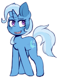 Size: 396x502 | Tagged: safe, artist:urbanqhoul, trixie, pony, unicorn, g4, ear fluff, female, mare, simple background, smiling, solo, transparent background
