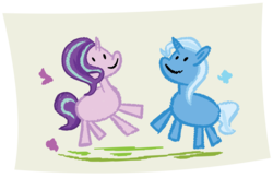 Size: 4076x2652 | Tagged: safe, artist:amarthgul, starlight glimmer, trixie, pony, g4, to change a changeling, drawing, high res, simple background, transparent background, vector