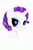 Size: 778x1168 | Tagged: safe, artist:princess-lunestia, rarity, pony, unicorn, g4, alternate hairstyle, bust, ear piercing, earring, female, jewelry, mare, piercing, short hair, short mane, simple background, solo, white background