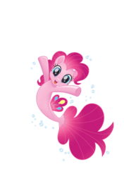 Size: 1128x1600 | Tagged: safe, screencap, pinkie pie, earth pony, seapony (g4), g4, my little pony: the movie, blue eyes, bubble, cute, dorsal fin, female, fin, fish tail, flowing mane, flowing tail, happy, looking at you, mare, ocean, open mouth, scales, seaponified, seapony pinkie pie, simple background, smiling, smiling at you, solo, species swap, swimming, tail, that pony sure does love being a seapony, transparent background, underwater, vector, water, wings