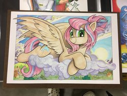 Size: 1024x768 | Tagged: safe, artist:andypriceart, oc, oc only, oc:sweet skies, pegasus, pony, commission, smiling, traditional art