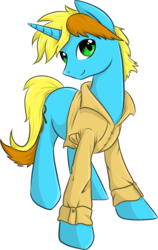 Size: 963x1525 | Tagged: safe, artist:violentdreamsofmine, oc, oc only, oc:justice swift, pony, unicorn, clothes, male, simple background, solo, stallion, transparent background