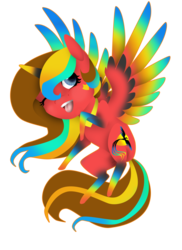 Size: 1024x1409 | Tagged: safe, artist:oneiria-fylakas, oc, oc only, alicorn, pony, chibi, colored wings, female, mare, multicolored wings, simple background, solo, transparent background
