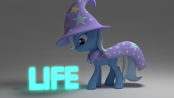 Size: 1920x1080 | Tagged: safe, artist:shastro, trixie, pony, g4, 3d, blender, female, life, solo