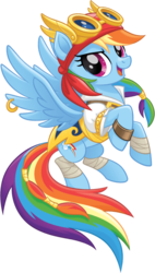 Size: 592x1040 | Tagged: safe, rainbow dash, pegasus, pony, g4, my little pony: the movie, bandana, clothes, female, goggles, mare, piercing, pirate, pirate dash, pirate rainbow dash, simple background, solo, transparent background, wing piercing