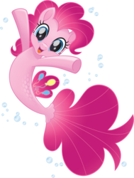 Size: 795x1052 | Tagged: safe, screencap, pinkie pie, earth pony, seapony (g4), g4, my little pony: the movie, official, blue eyes, bubble, cute, dorsal fin, female, fin, fish tail, flowing mane, flowing tail, happy, looking at you, mare, ocean, open mouth, scales, seaponified, seapony pinkie pie, simple background, smiling, smiling at you, solo, species swap, swimming, tail, that pony sure does love being a seapony, transparent background, underwater, vector, water, wings
