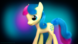 Size: 1920x1080 | Tagged: safe, artist:shastro, bon bon, sweetie drops, earth pony, pony, g4, 3d, blender, female, solo