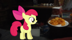 Size: 1696x954 | Tagged: safe, apple bloom, pony, g4, cheetos, chips, coca-cola, doritos, food, irl, photo, ponies in real life